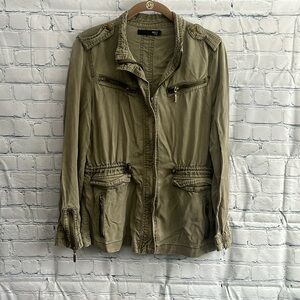 Max jeans, army,‎ green combat, lightweight jacket women’s size small